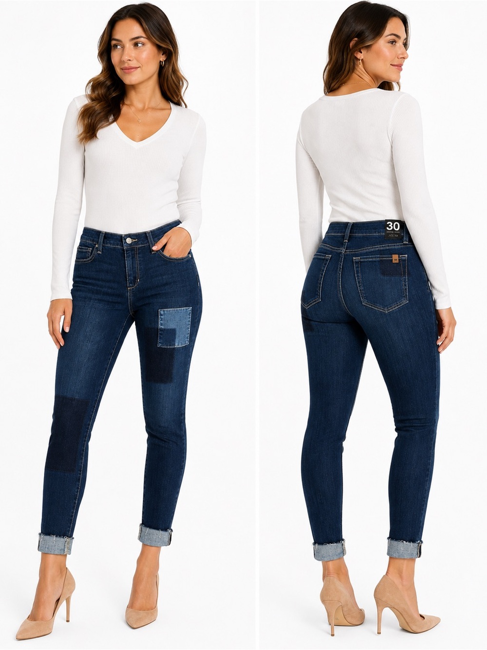 Joe’s Jeans Skinny Ankle Jeans Women’s Size 30 Dark Wash Stretch Denim Mid Rise